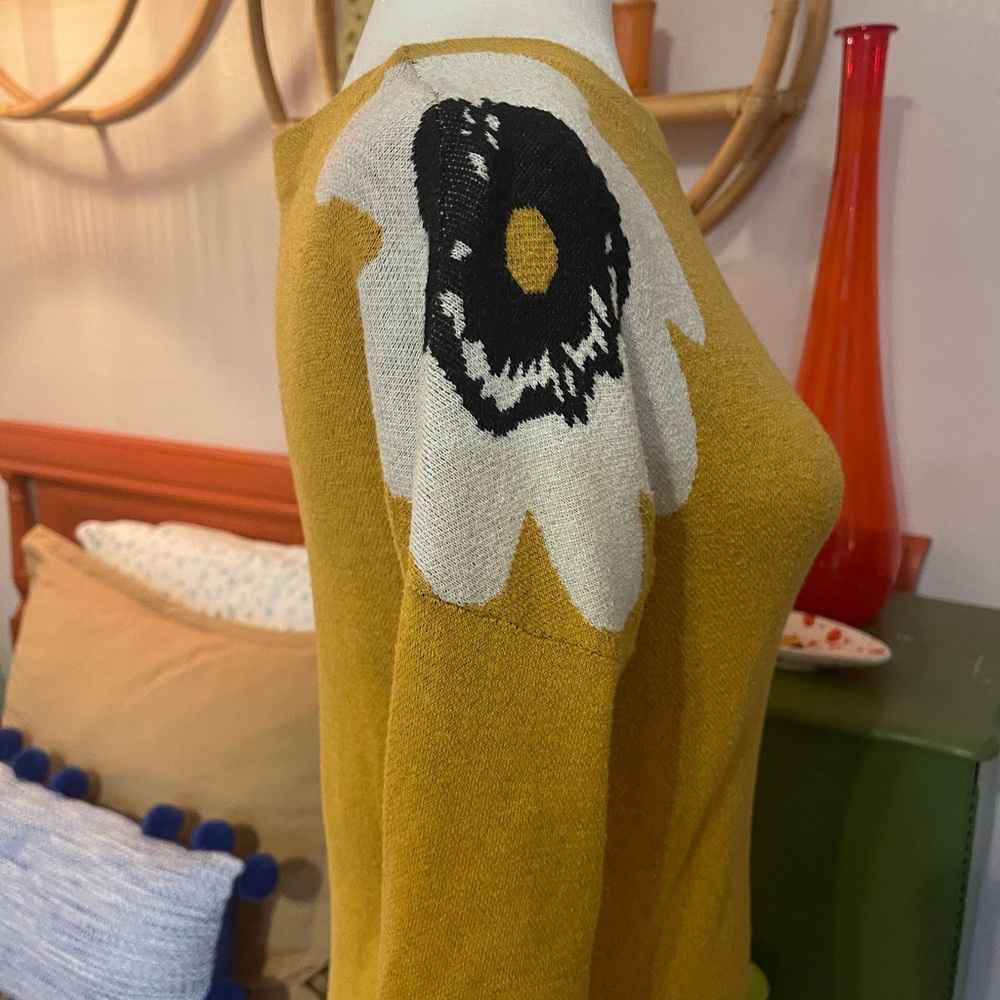 🍄Mustard Yellow Mini Knit Sweater Dress🍄🟫 - Picture 4 of 8